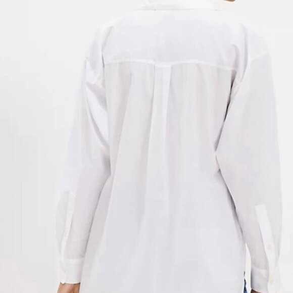 Loft Everyday Shirt White Button Down EUC Size S - Picture 2 of 4